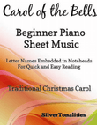 Carol of the Bells Beginner Piano Sheet Music mini preview