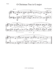Oh Christmas Tree for Easy Piano G Major