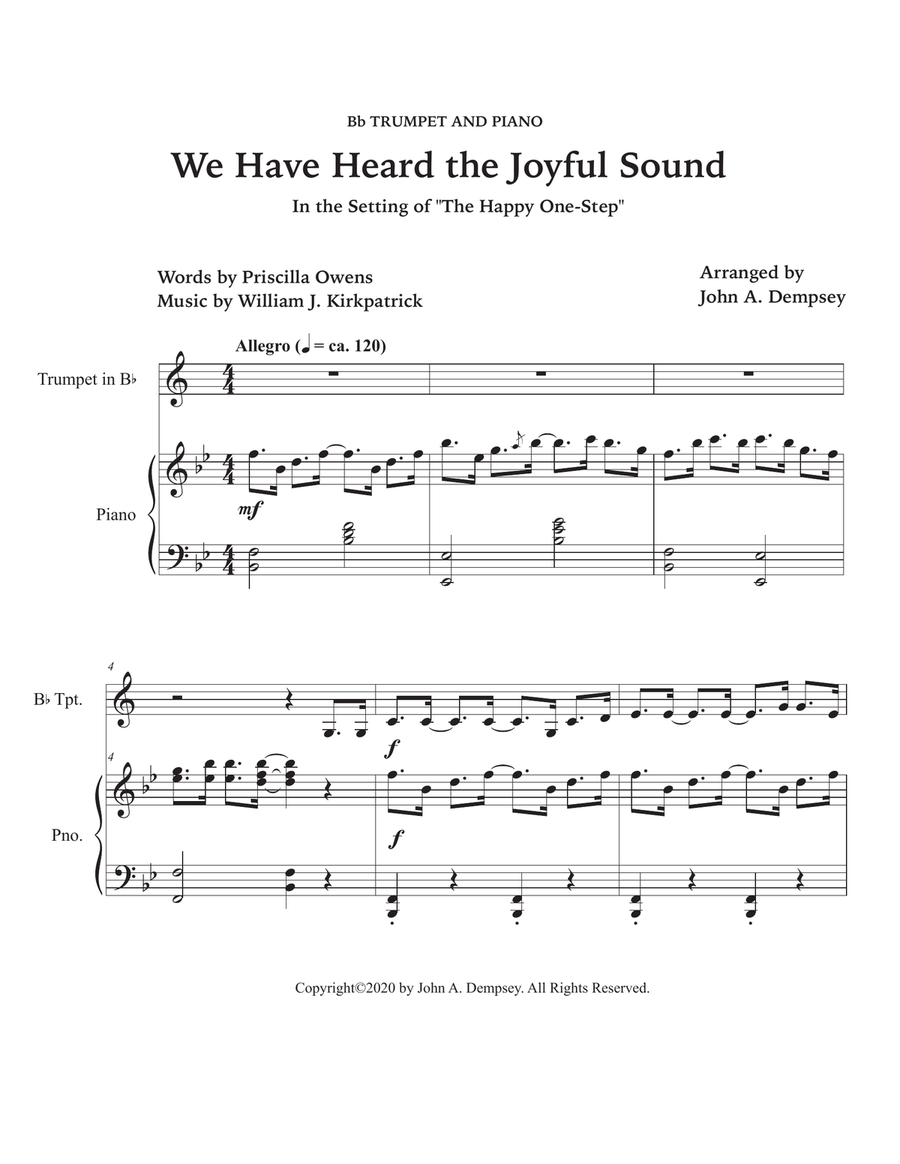 We Have Heard the Joyful Sound (Jesus Saves): Trumpet and Piano Trumpet Solo scores gallery preview page 5
