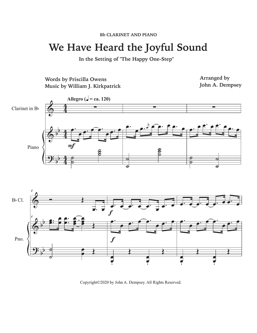 We Have Heard the Joyful Sound (Jesus Saves): Clarinet and Piano Clarinet Solo scores gallery preview page 5