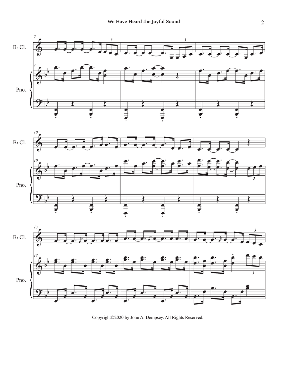 We Have Heard the Joyful Sound (Jesus Saves): Clarinet and Piano Clarinet Solo scores gallery preview page 6