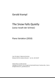The Snow Falls Quietly (Leise rieselt der Schnee)