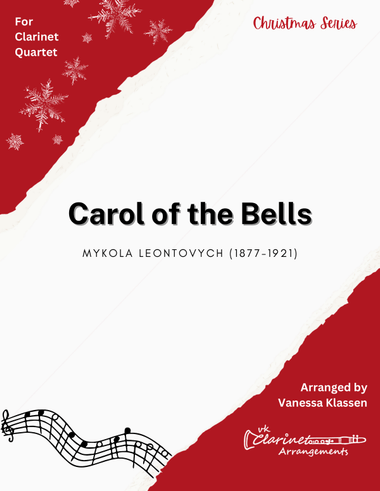 Carol of the Bells for Clarinet Quartet