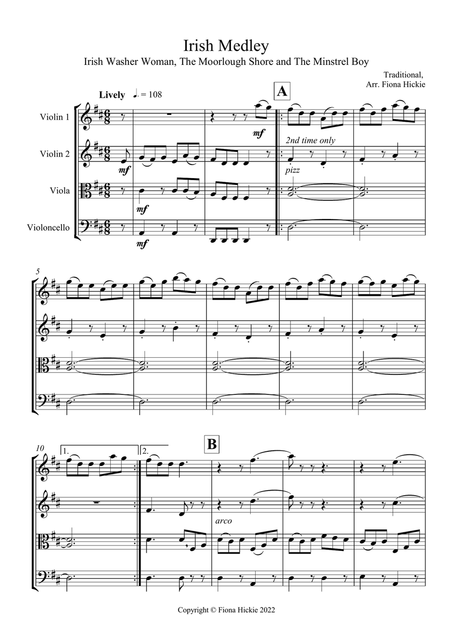Irish Medley Irish Medley String Quartet scores gallery preview page 2