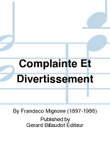 Complainte Et Divertissement
