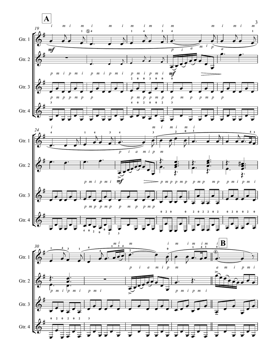 Prepare the Royal Highway for Guitar Ensemble Guitar Ensemble scores gallery preview page 3