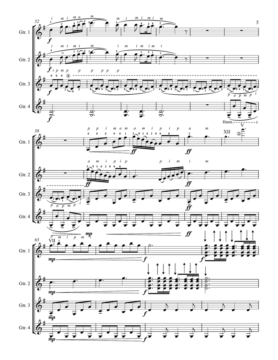 Prepare the Royal Highway for Guitar Ensemble Guitar Ensemble scores gallery preview page 5