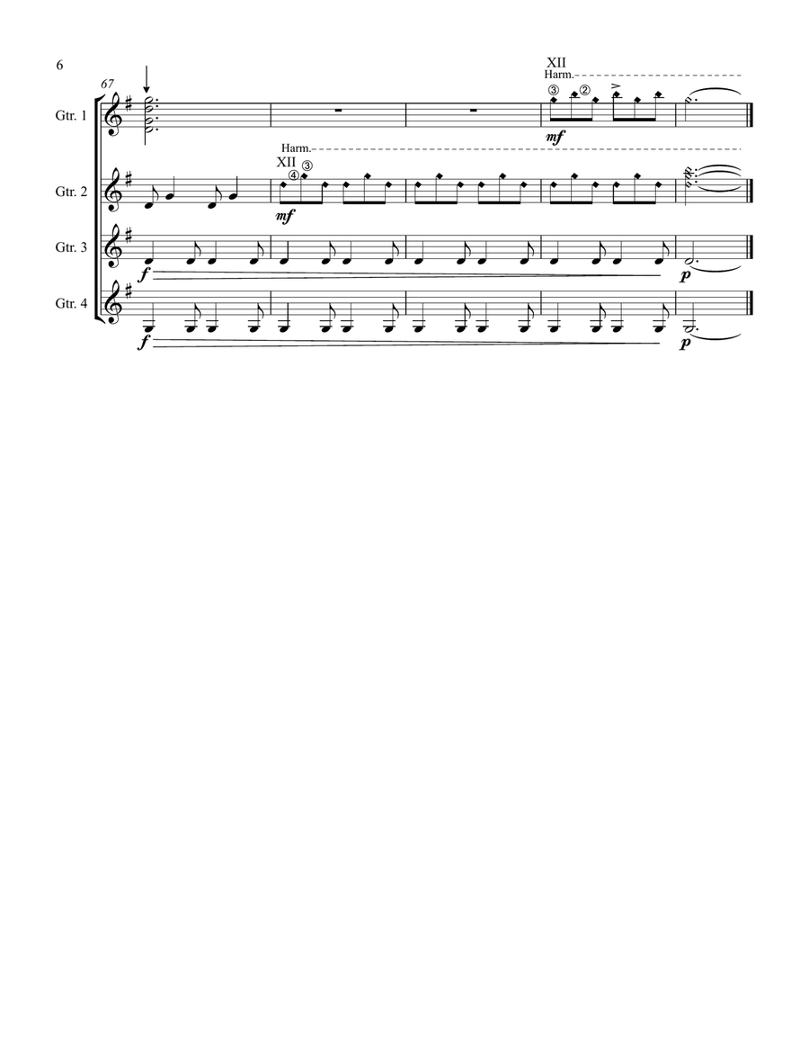 Prepare the Royal Highway for Guitar Ensemble Guitar Ensemble scores gallery preview page 6