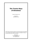 The Twelve Days of Christmas - Lead sheet (melody, lyrics & chords) in key of D