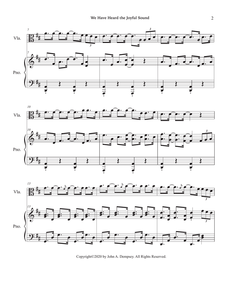 We Have Heard the Joyful Sound (Jesus Saves): Viola and Piano Piano scores gallery preview page 6