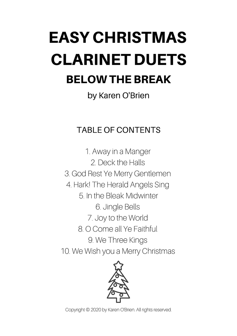Easy Christmas Clarinet Duets Below the Break Clarinet Duet scores gallery preview page 2