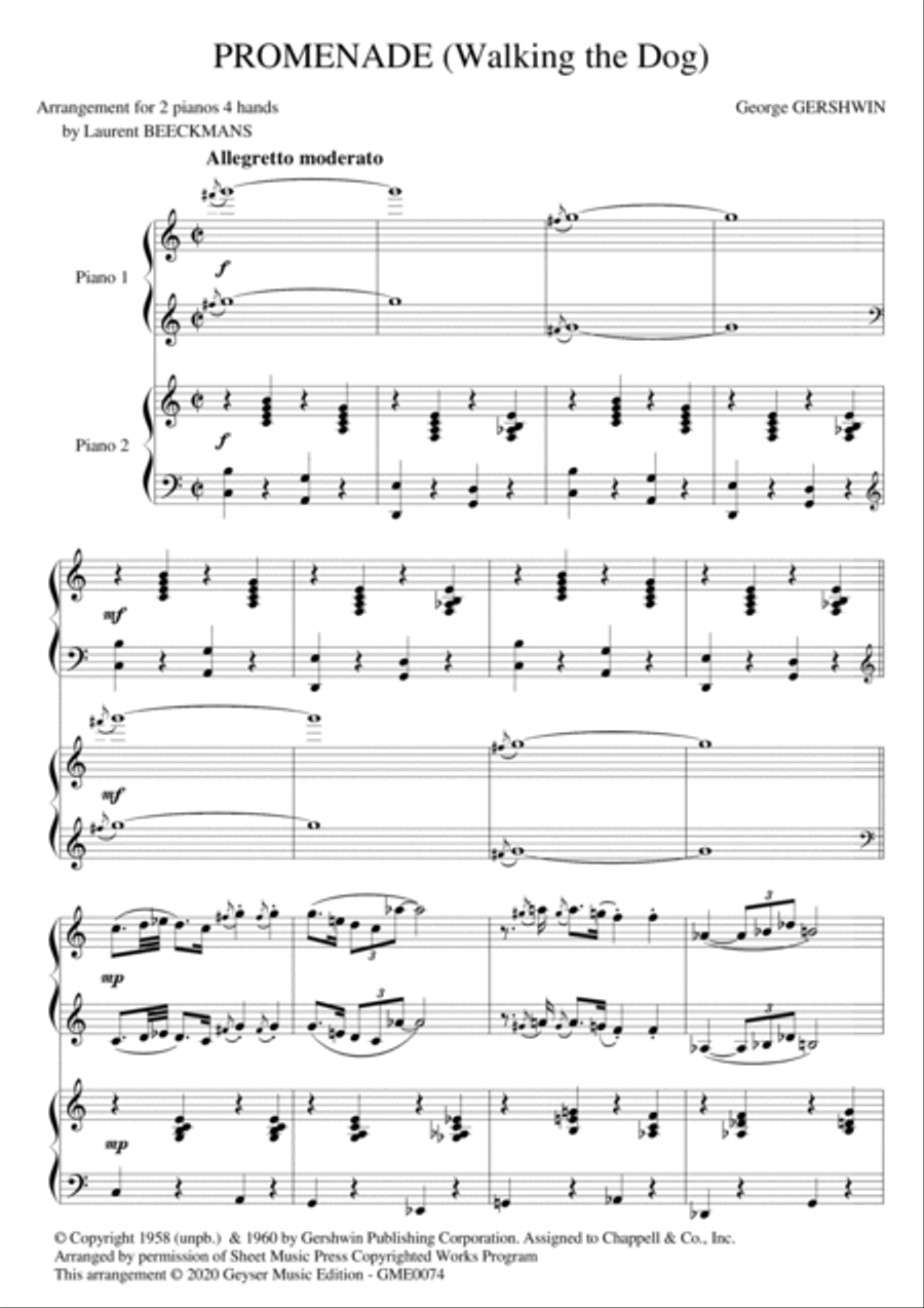 Shall We Dance? 2 Pianos, 4-Hands scores gallery preview page 3