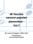 36 Vecchie canzoni popolari piemontesi - Vol.7
