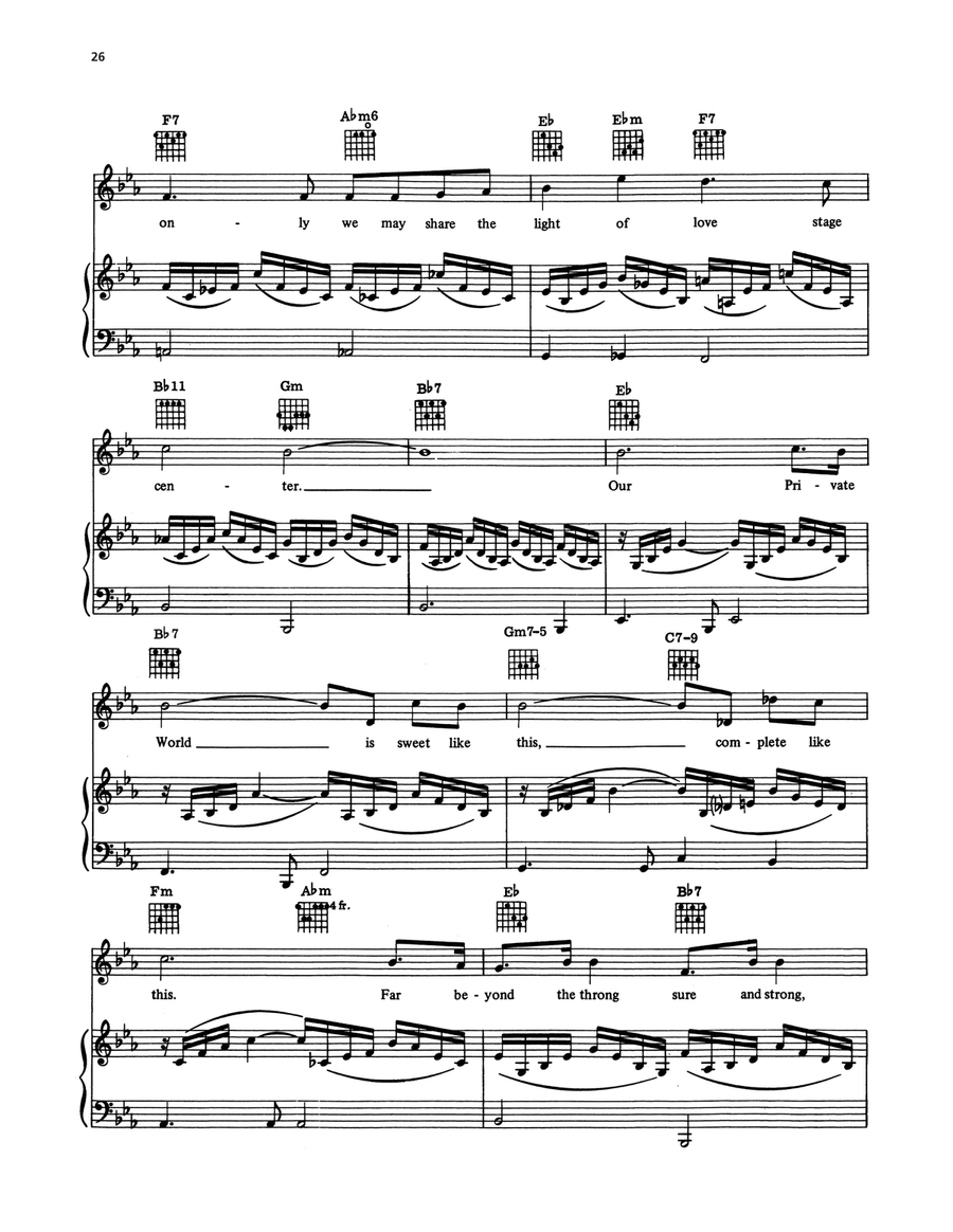 Our Private World (from On The Twentieth Century) Piano, Vocal, Guitar scores gallery preview page 2