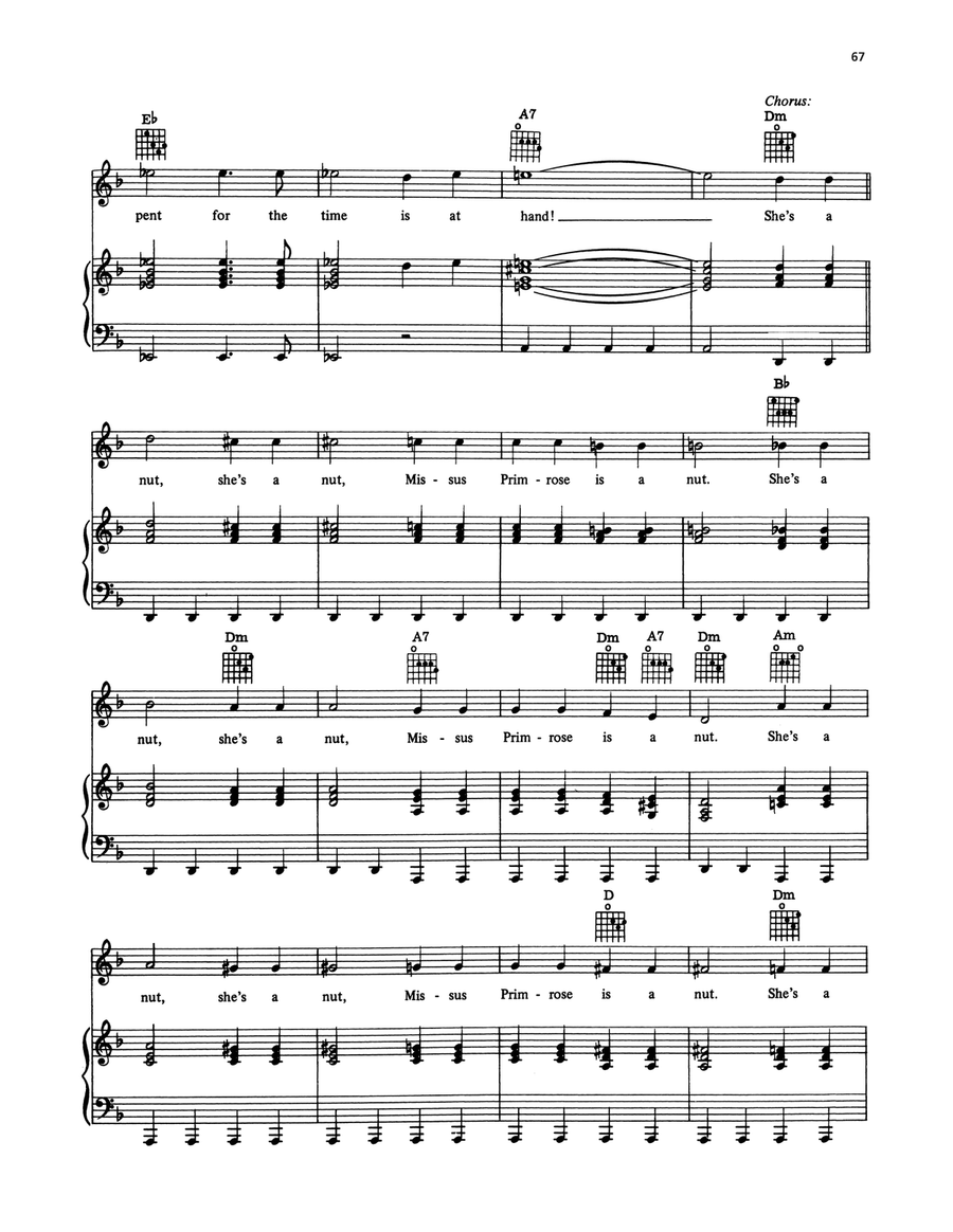 She's A Nut (from On The Twentieth Century) Piano, Vocal, Guitar scores gallery preview page 4