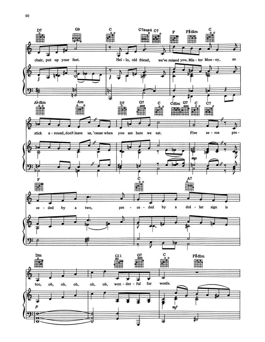 Five Zeros (from On The Twentieth Century) Piano, Vocal, Guitar scores gallery preview page 2