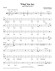 What You Say (and What You Do) - Drums