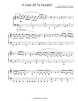 O Come All Ye Faithful (Intermediate Piano)