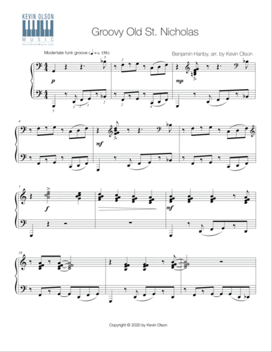 Groovy Old St. Nicholas Piano Solo scores gallery preview page 1