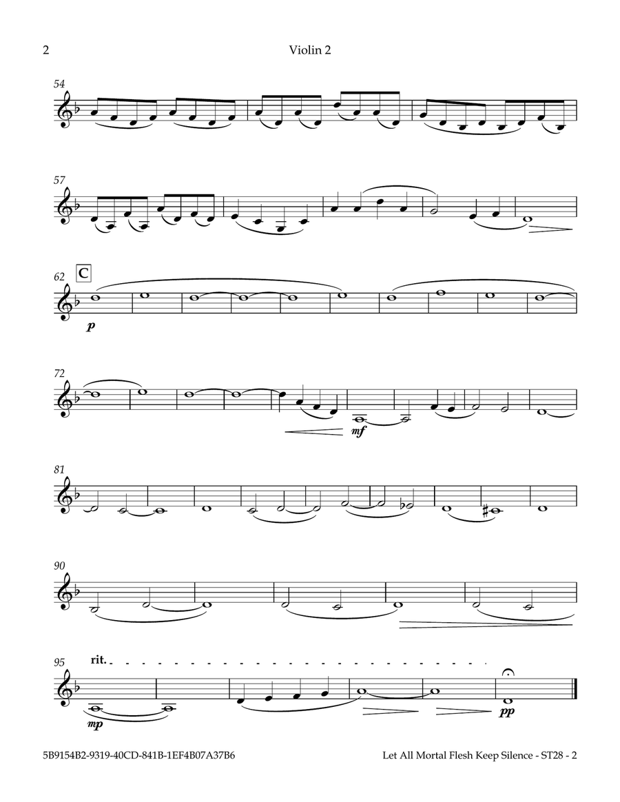 Let All Mortal Flesh Keep Silence by French carol String Quartet - Digital Sheet Music page 4