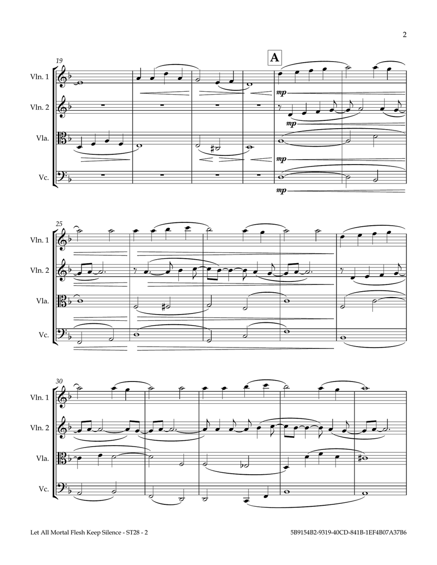 Let All Mortal Flesh Keep Silence by French carol String Quartet - Digital Sheet Music page 6