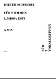 Für Stimmen (... missa est)