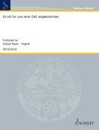 Es ist für uns eine Zeit angekommen