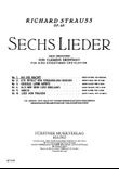 Sechs Lieder nach Gedichten von Clemens Brentano
