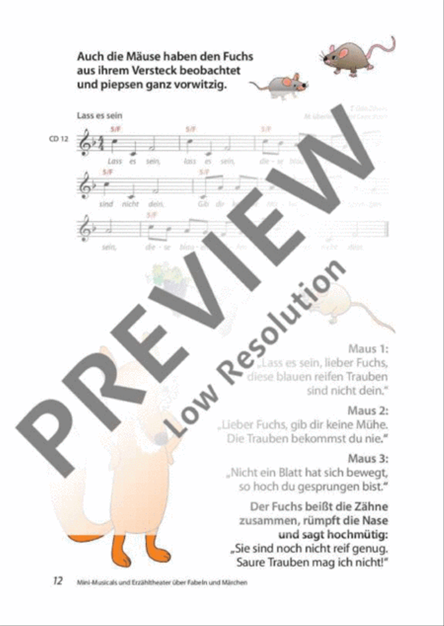 Mini-Musicals und Erzähltheater über Fabeln und Märchen Guitar scores gallery preview page 13