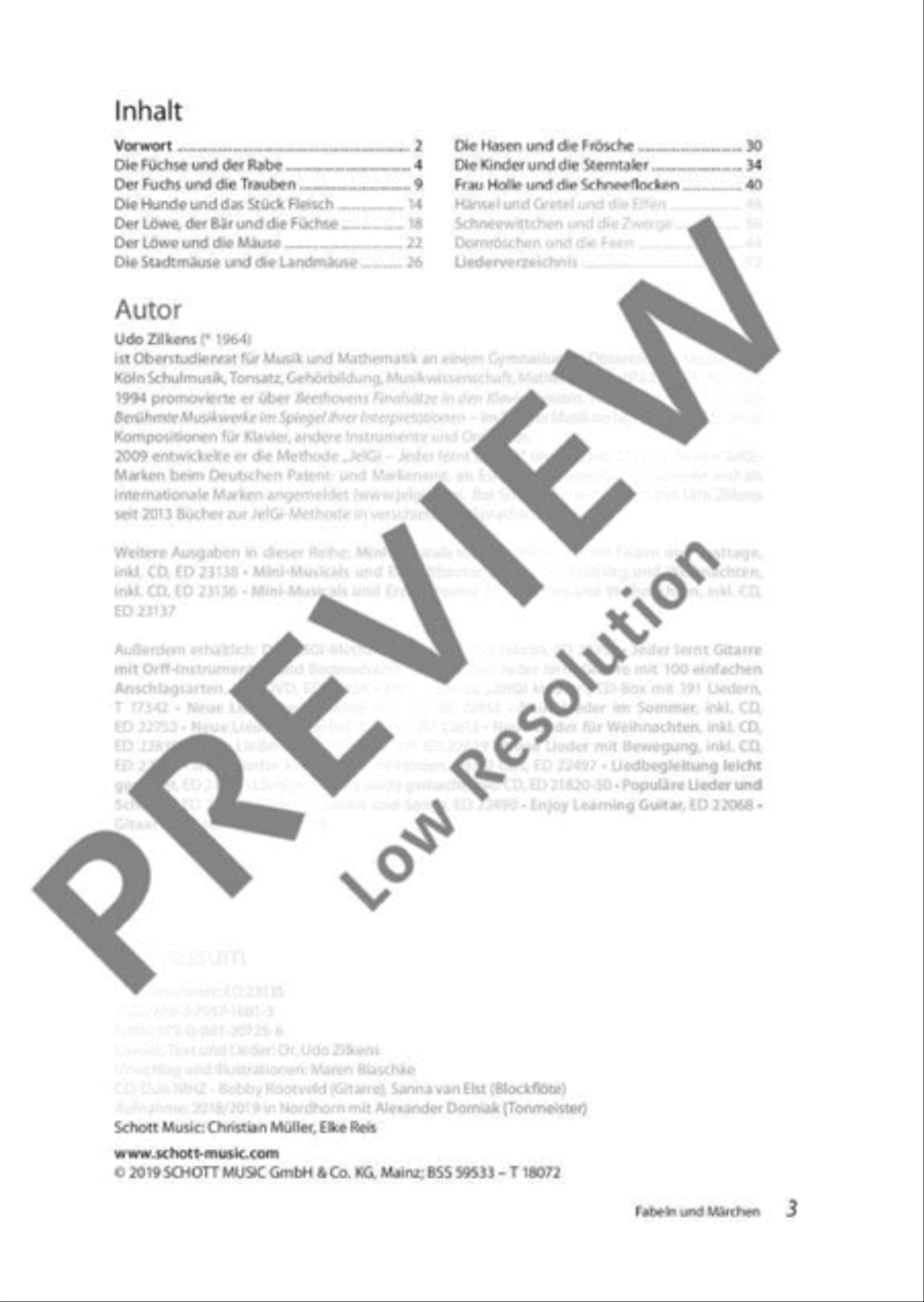 Mini-Musicals und Erzähltheater über Fabeln und Märchen Guitar scores gallery preview page 4