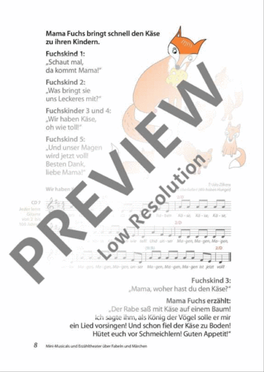 Mini-Musicals und Erzähltheater über Fabeln und Märchen Guitar scores gallery preview page 9