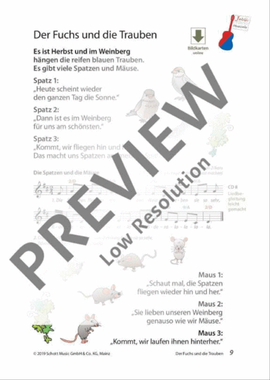 Mini-Musicals und Erzähltheater über Fabeln und Märchen Guitar scores gallery preview page 10