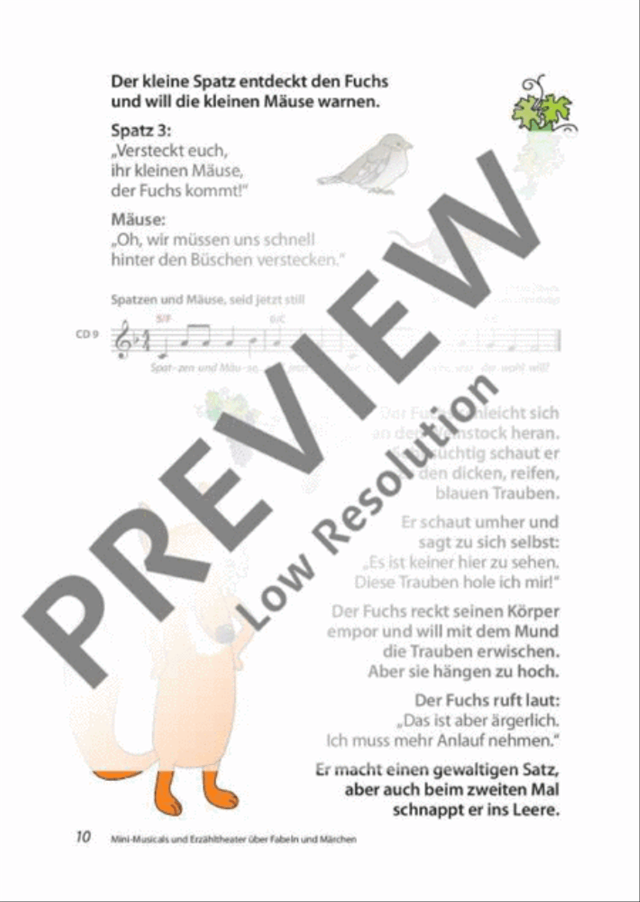 Mini-Musicals und Erzähltheater über Fabeln und Märchen Guitar scores gallery preview page 11