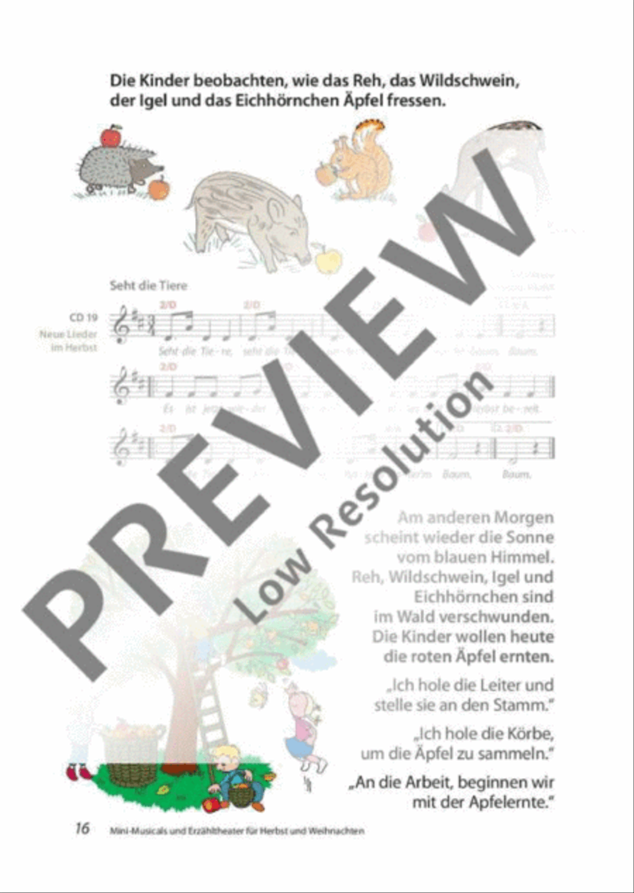 Mini-Musicals und Erzähltheater über Herbst und Weihnachten Guitar scores gallery preview page 17