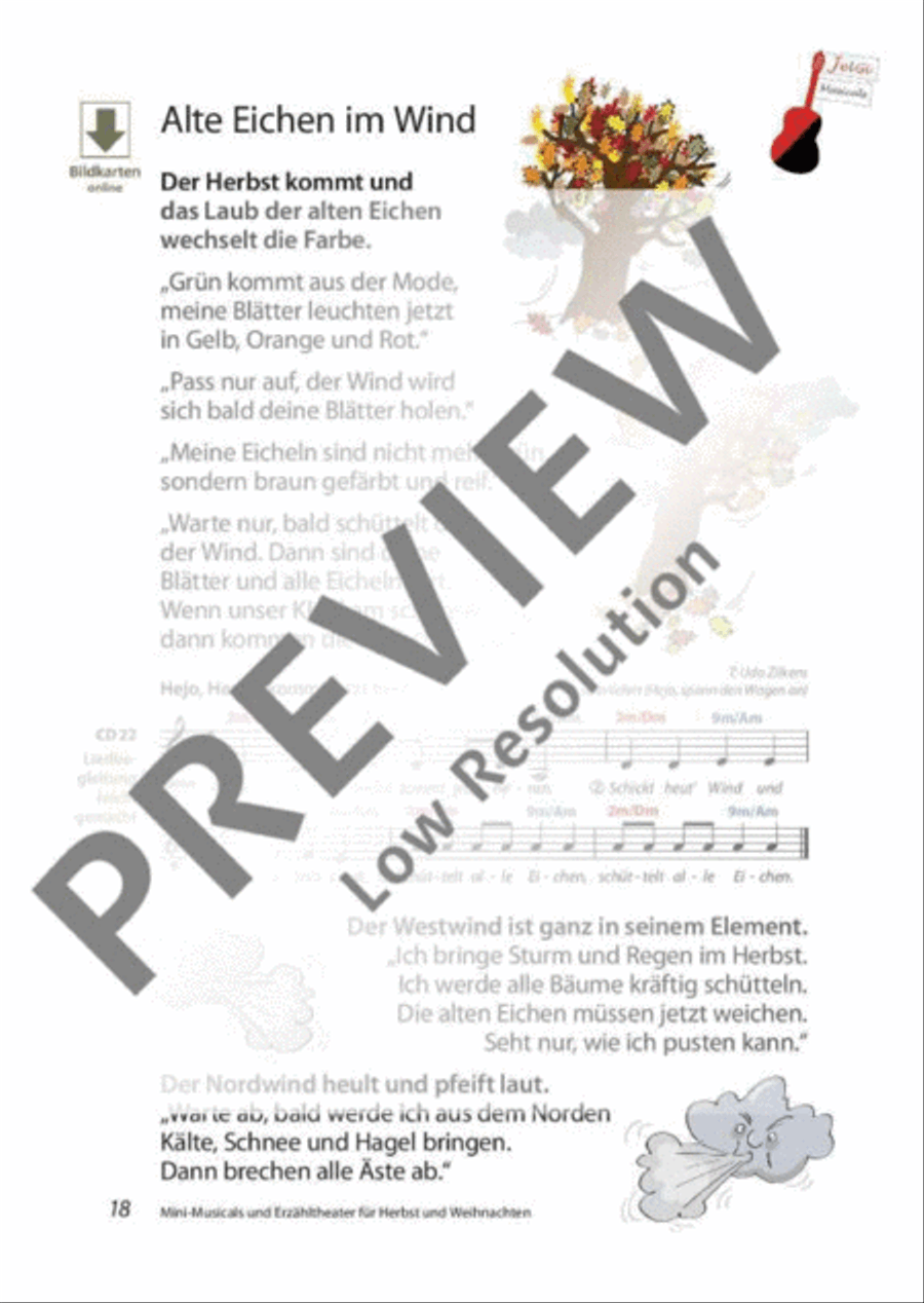 Mini-Musicals und Erzähltheater über Herbst und Weihnachten Guitar scores gallery preview page 19