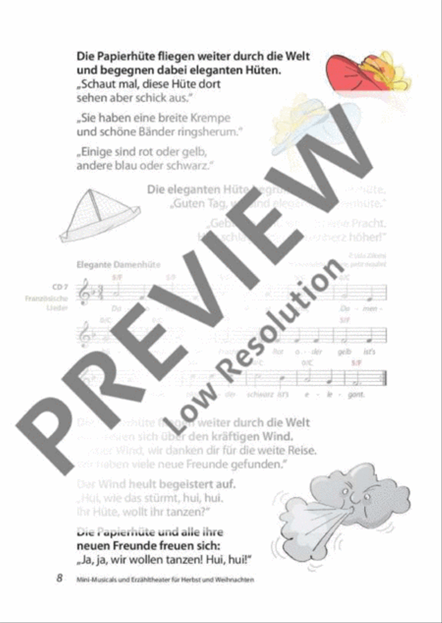 Mini-Musicals und Erzähltheater über Herbst und Weihnachten Guitar scores gallery preview page 9