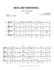 DER ABENDHIMMEL (The evening sky) - 1st. version - WAB 55 - Bruckner - Arr. for SATB Choir