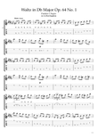 Minute Waltz - Waltz in Db major Op. 64 No. 1 - for Flatpicking Guitar / Electric Guitar