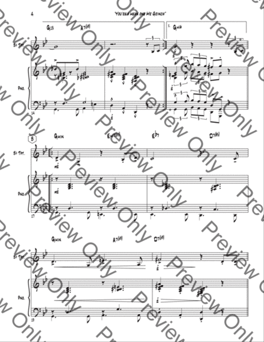 You're A Mean One, Mr. Grinch B-Flat Trumpet scores gallery preview page 6