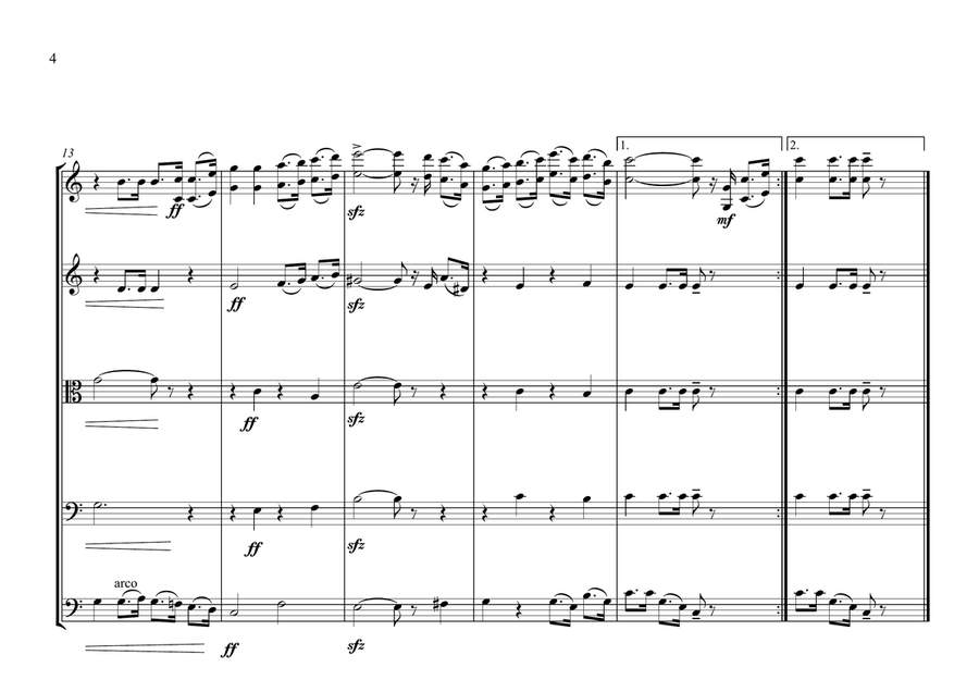 Thai National Anthem for String Orchestra (World National Anthem Series) String Orchestra scores gallery preview page 4