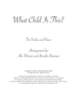 What Child Is This (Greensleeves) for Violin and Piano with jazz harmonies