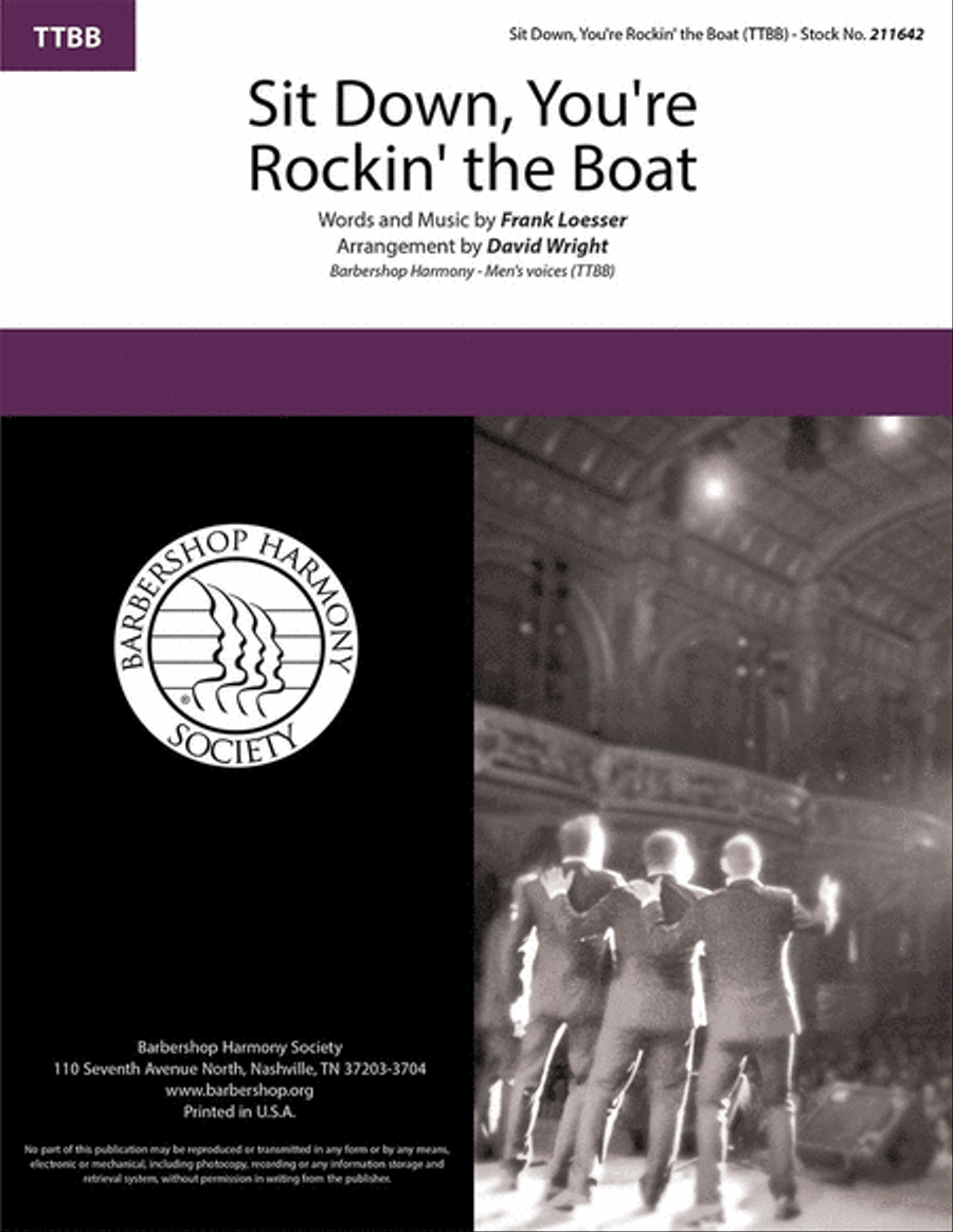 Sit Down, You're Rockin' the Boat TTBB scores gallery preview page 1