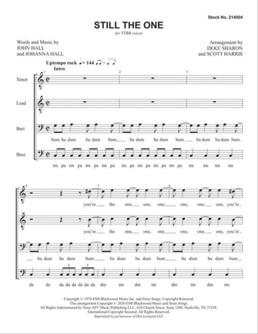 Still the One Still the One TTBB scores gallery preview page 3