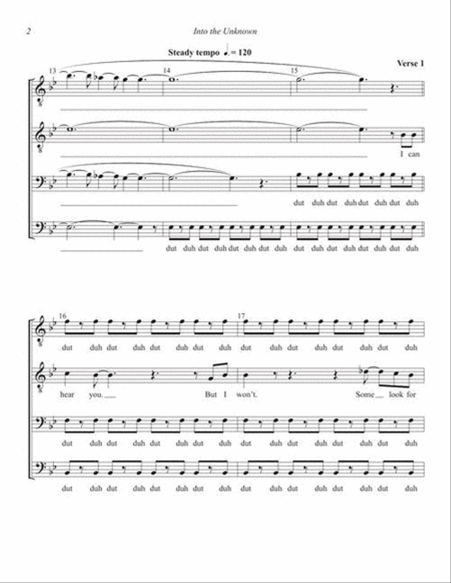 Into the Unknown Into the Unknown TTBB scores gallery preview page 4
