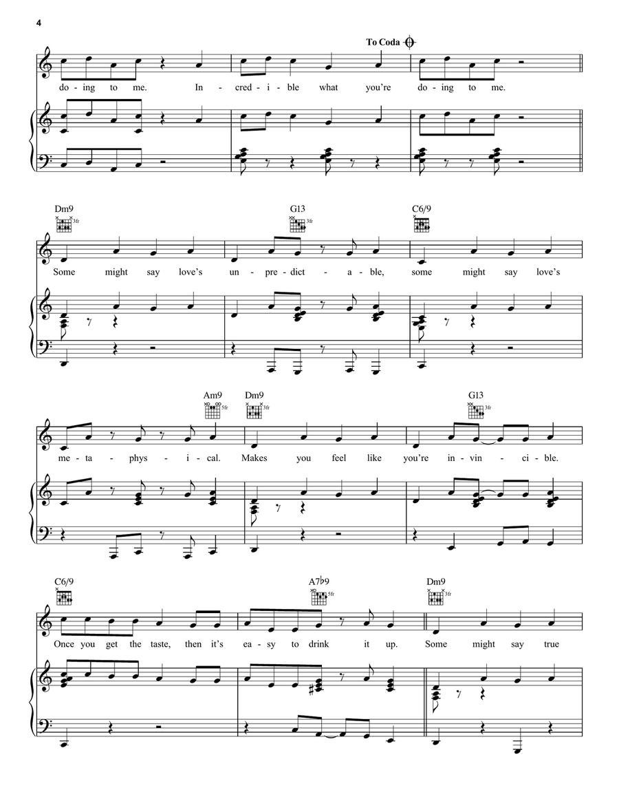 Incredible Incredible Piano, Vocal, Guitar scores gallery preview page 4
