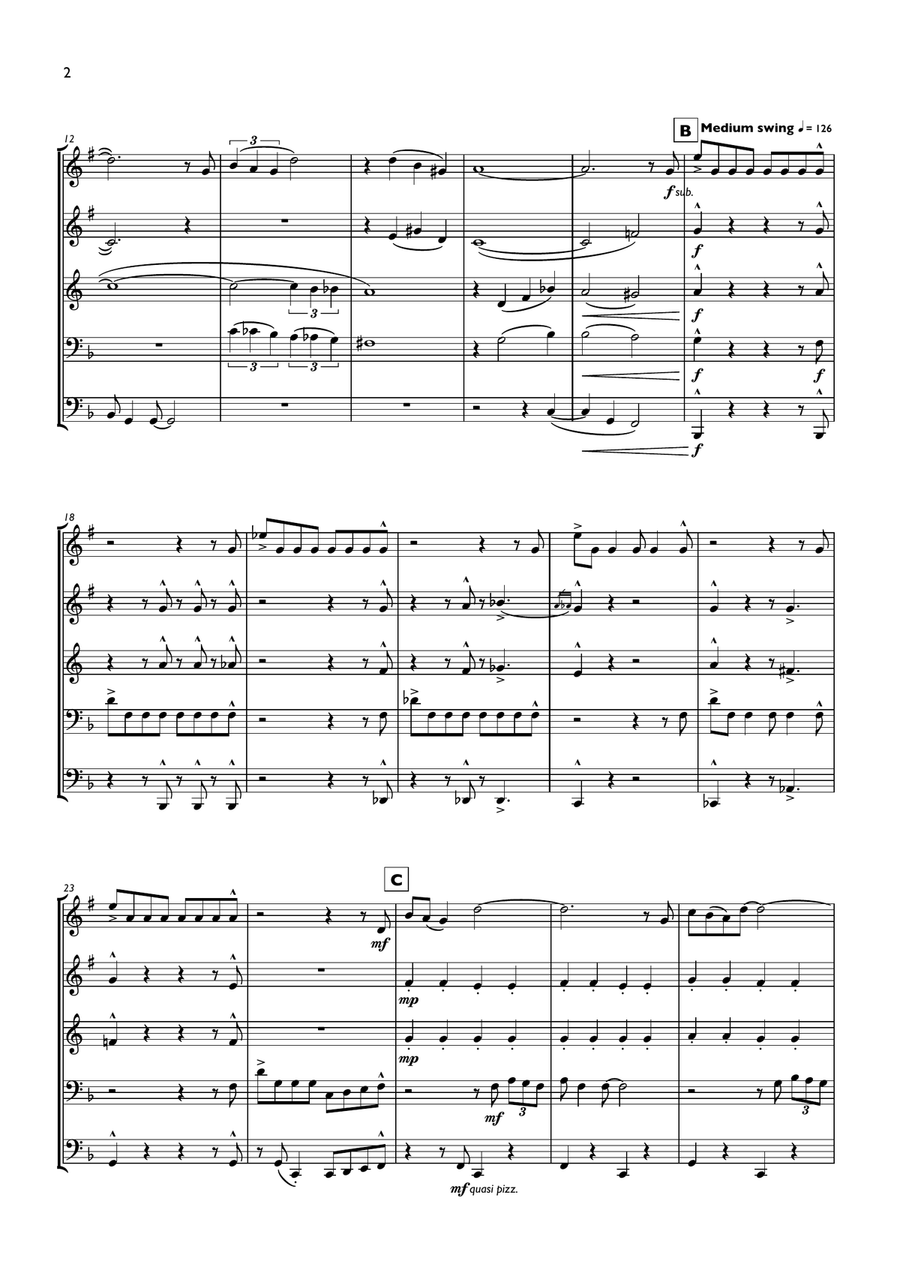 Baby, It's Cold Outside Baby, It's Cold Outside Brass Ensemble scores gallery preview page 2