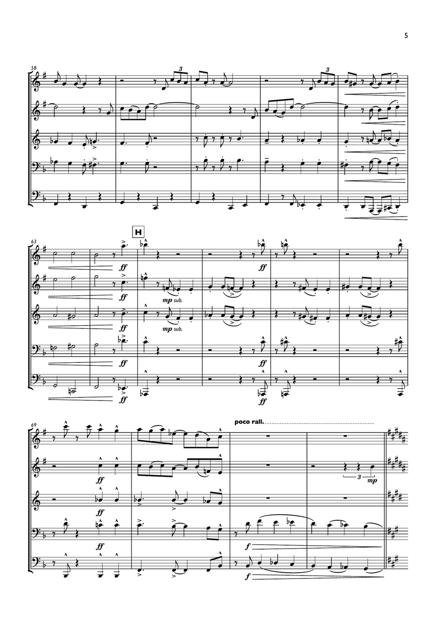 Baby, It's Cold Outside Baby, It's Cold Outside Brass Ensemble scores gallery preview page 5