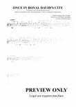 Once in Royal David's City - Lead Sheet or Solo for higher-pitched, treble-clef instrument (G Major)