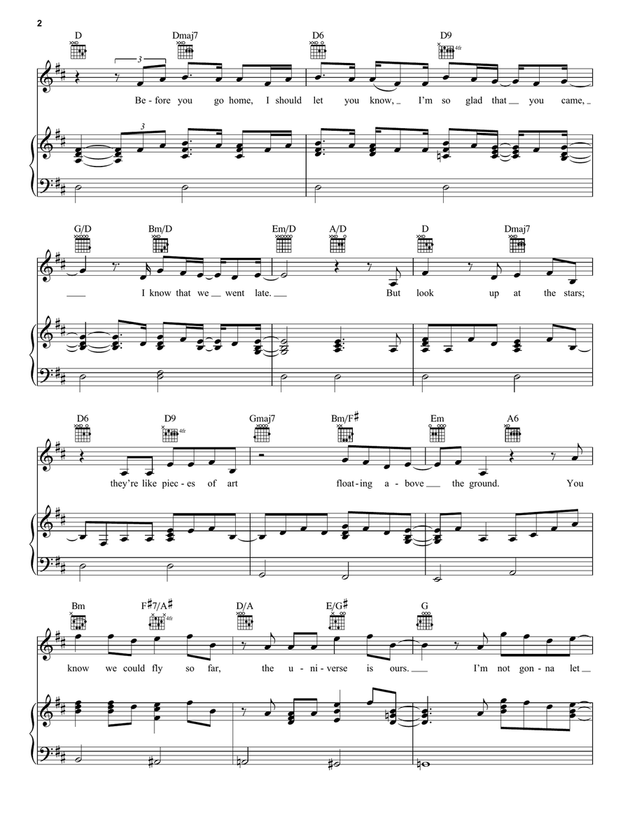 Look Up At The Stars Look Up At The Stars Piano, Vocal, Guitar scores gallery preview page 2