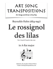 HAHN: Le rossignol des lilas (transposed to A-flat major)